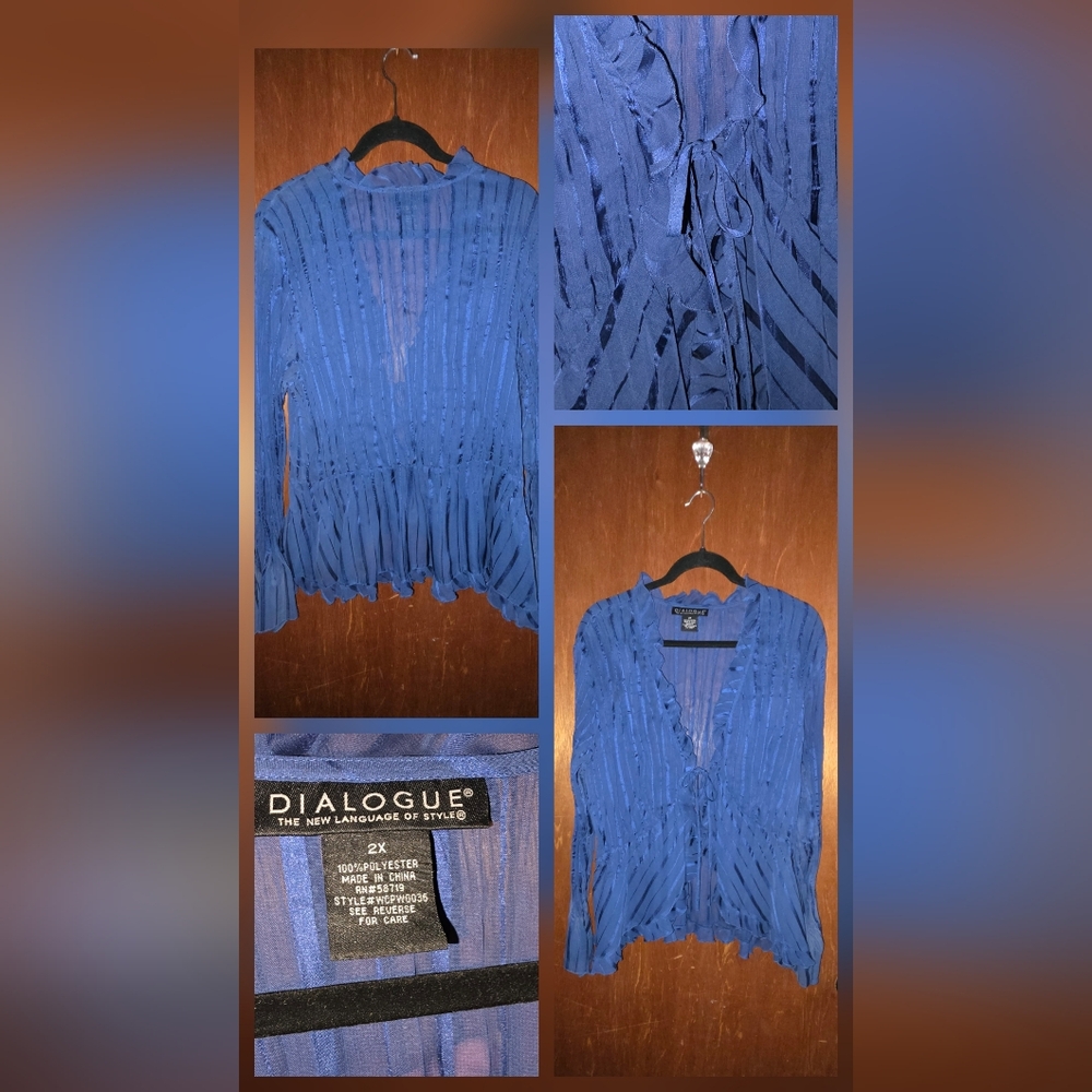 Dialogue Women's Elegant Blue Blouse